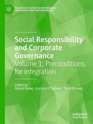 cover image of Social Responsibility and Corporate Governance